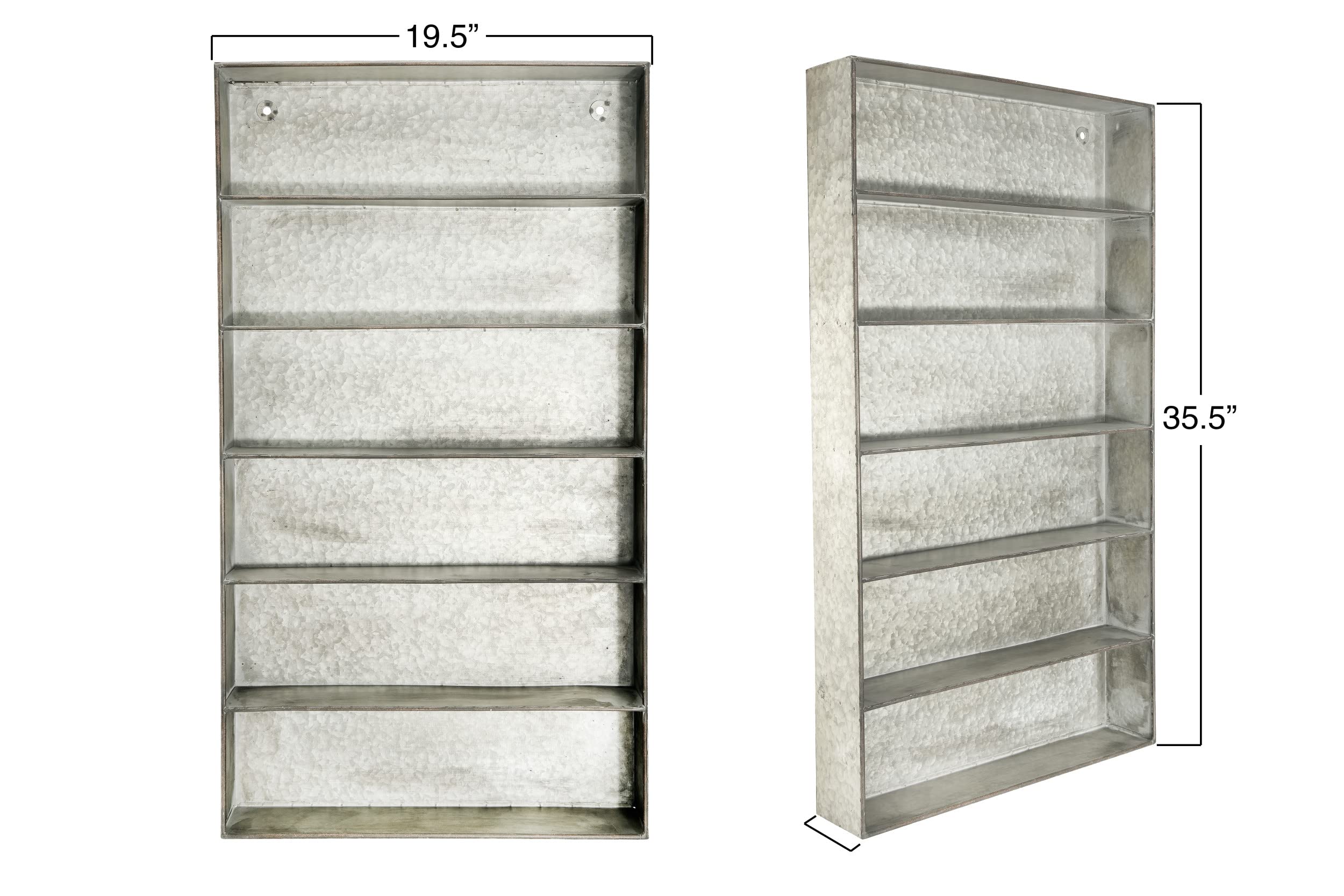 Amazon.com: Creative Co-Op Distressed Grey Metal 6 Tier Wall Shelf